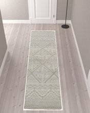 4' X 6' Ivory Tan And Gray Geometric Hand Knotted Area Rug