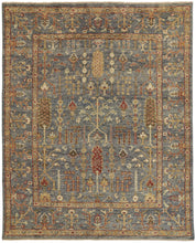 5' X 8' Gray Gold And Red Wool Floral Hand Knotted Stain Resistant Area Rug With Fringe