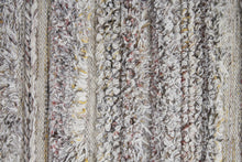 4' X 6' Ivory And Taupe Striped Hand Woven Stain Resistant Area Rug