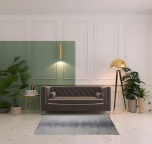 4' X 6' Ivory And Blue Abstract Power Loom Area Rug