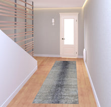 4' X 6' Ivory And Blue Abstract Power Loom Area Rug