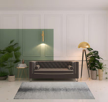 4' X 6' Ivory And Blue Abstract Power Loom Area Rug