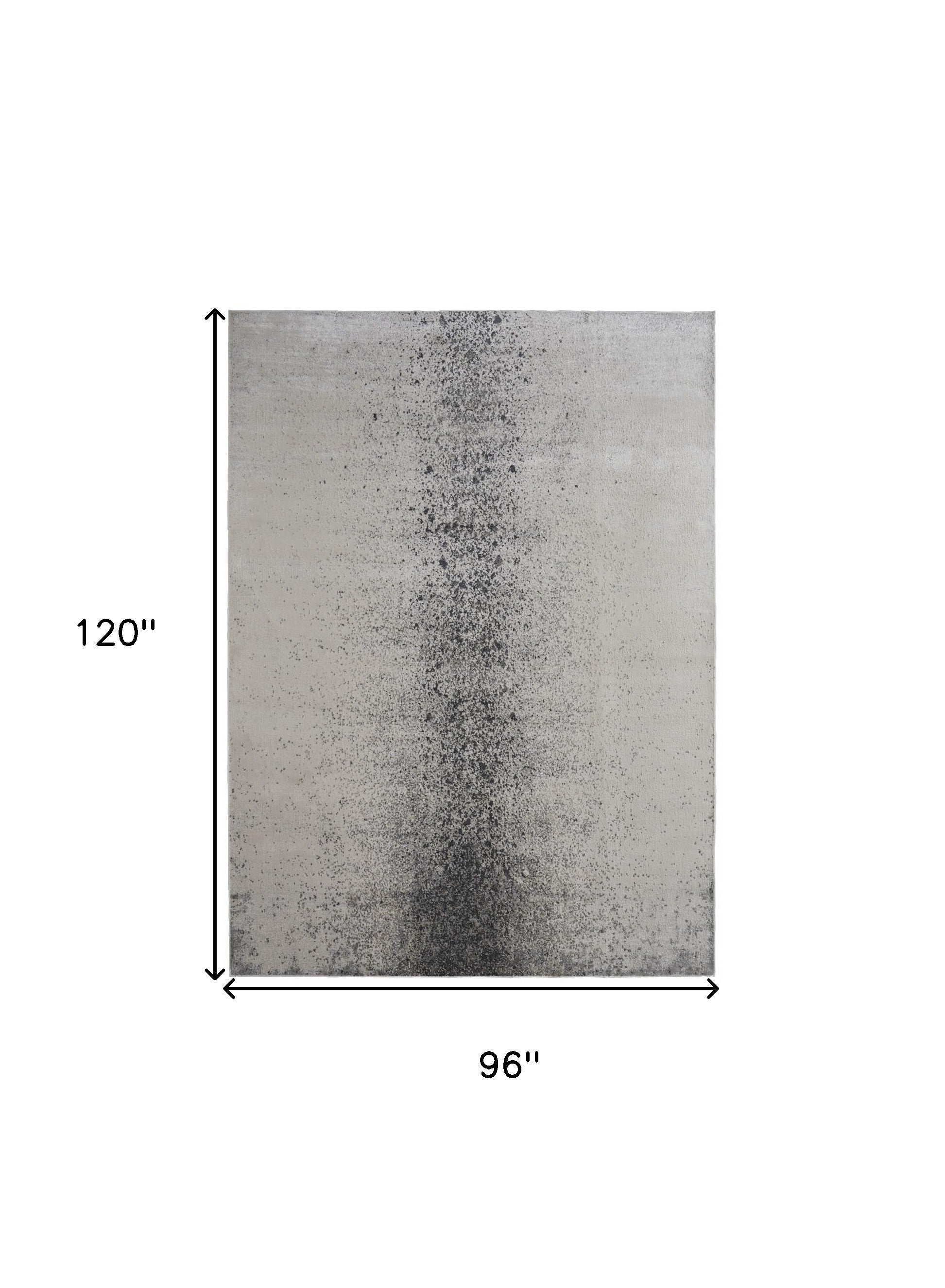 4' X 6' Ivory And Blue Abstract Power Loom Area Rug