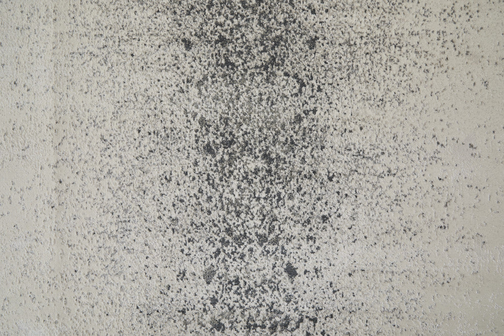 4' X 6' Ivory And Blue Abstract Power Loom Area Rug