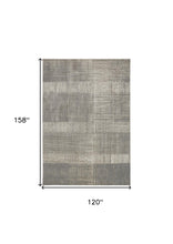 4' X 6' Gray And Ivory Abstract Area Rug