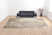 4' X 6' Ivory Gray And Gold Abstract Area Rug