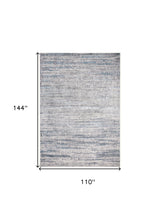 4' X 6' Blue Gray And Ivory Abstract Area Rug