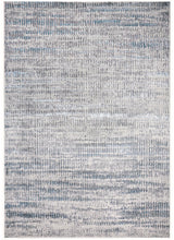 4' X 6' Blue Gray And Ivory Abstract Area Rug