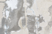 4' X 6' Ivory Gray And Blue Abstract Area Rug