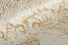 Silver Tan And Gray Floral Power Loom Area Rug - 4' x 6'