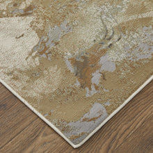 10' X 13' Blue Orange And Ivory Abstract Power Loom Area Rug