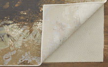 10' X 13' Blue Orange And Ivory Abstract Power Loom Area Rug