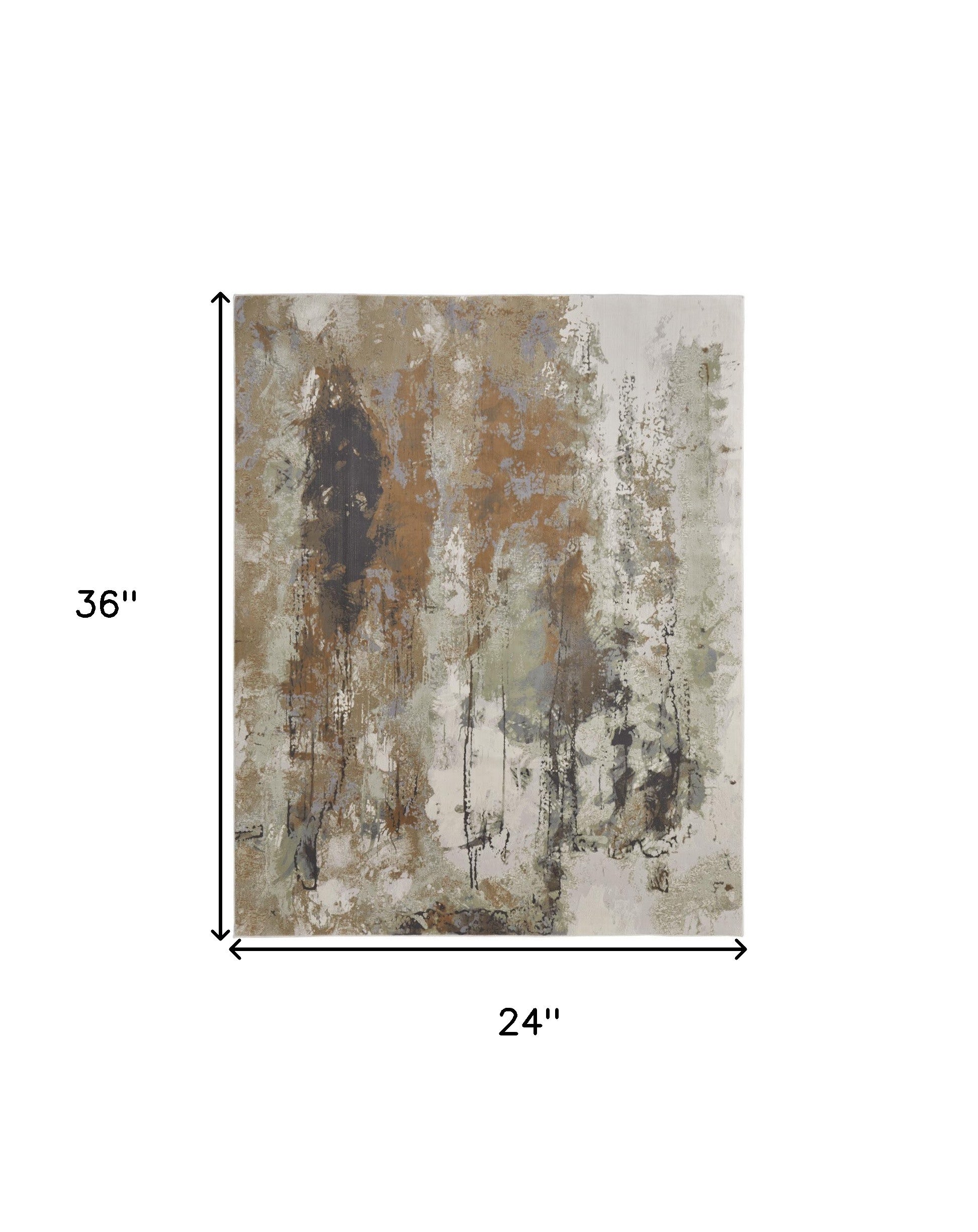 10' X 13' Blue Orange And Ivory Abstract Power Loom Area Rug