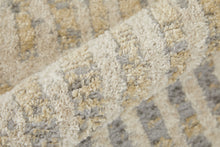 5' X 8' Blue And Ivory Geometric Power Loom Distressed Area Rug