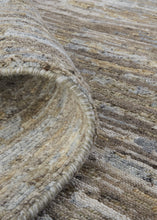 5' X 8' Brown And Gray Wool Abstract Hand Knotted Area Rug