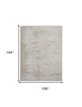 Ivory Shag Power Loom Stain Resistant Area Rug - 4' x 6'