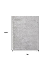 Ivory Shag Power Loom Stain Resistant Area Rug - 4' x 6'