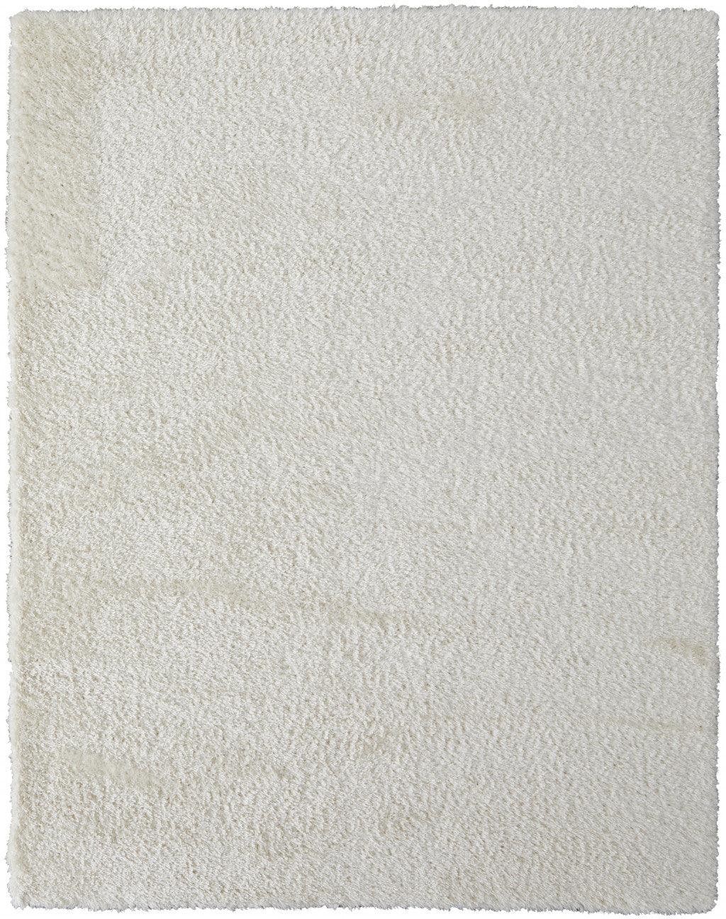 Ivory Shag Power Loom Stain Resistant Area Rug - 4' x 6'