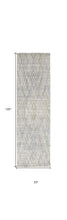 5' X 8' Gray And Ivory Abstract Hand Woven Area Rug