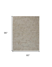 4' X 6' Gray And Taupe Abstract Hand Woven Area Rug