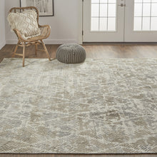 4' X 6' Gray And Taupe Abstract Hand Woven Area Rug