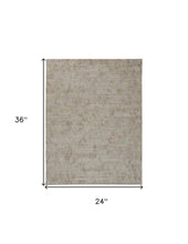 4' X 6' Gray And Taupe Abstract Hand Woven Area Rug