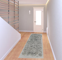 4' X 6' Green Blue And Ivory Abstract Hand Woven Distressed Area Rug