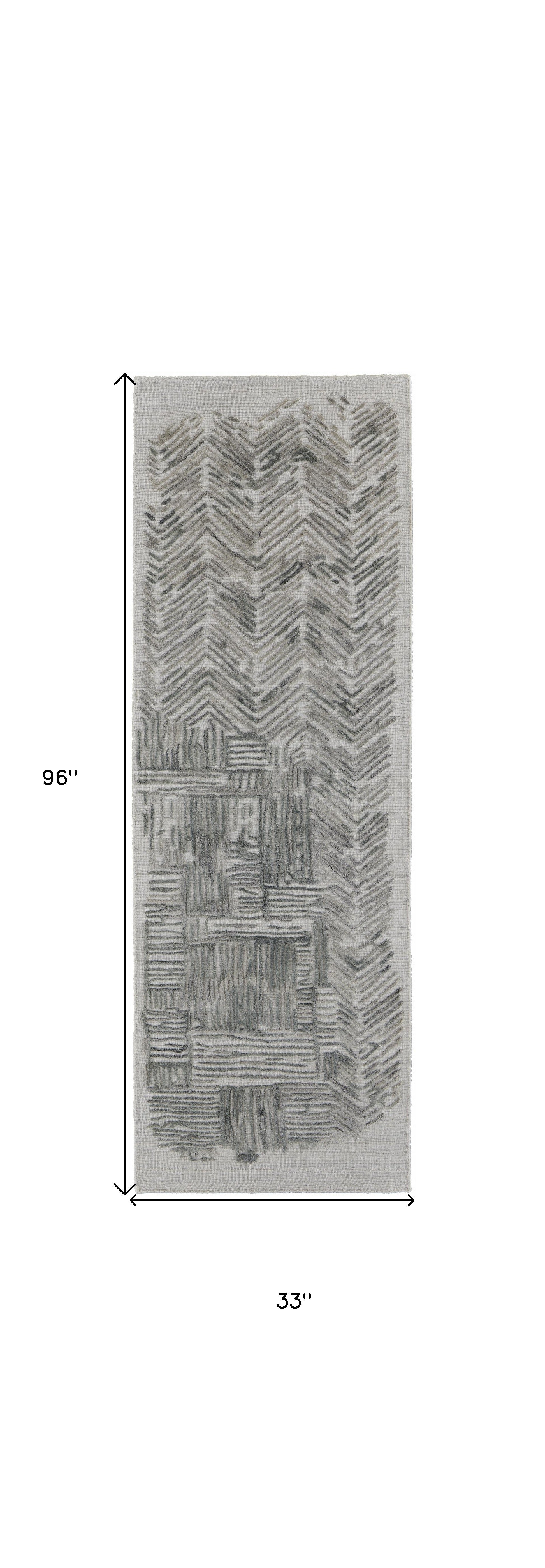 4' X 6' Green Blue And Ivory Abstract Hand Woven Distressed Area Rug