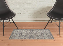 4' X 6' Gray And Gold Wool Floral Tufted Handmade Stain Resistant Area Rug