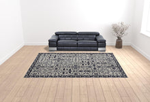 4' X 6' Blue And Gray Wool Floral Tufted Handmade Stain Resistant Area Rug