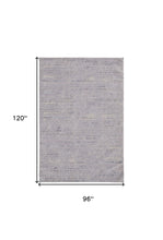 4' X 6' Gray Striped Power Loom Distressed Stain Resistant Area Rug