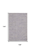 4' X 6' Gray Striped Power Loom Distressed Stain Resistant Area Rug