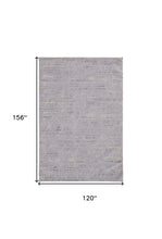4' X 6' Gray Striped Power Loom Distressed Stain Resistant Area Rug
