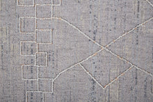 4' X 6' Gray Striped Power Loom Distressed Stain Resistant Area Rug