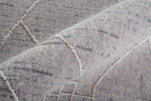 4' X 6' Gray Striped Power Loom Distressed Stain Resistant Area Rug