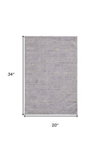 4' X 6' Gray Striped Power Loom Distressed Stain Resistant Area Rug