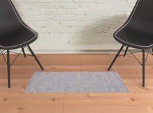 4' X 6' Gray Striped Power Loom Distressed Stain Resistant Area Rug