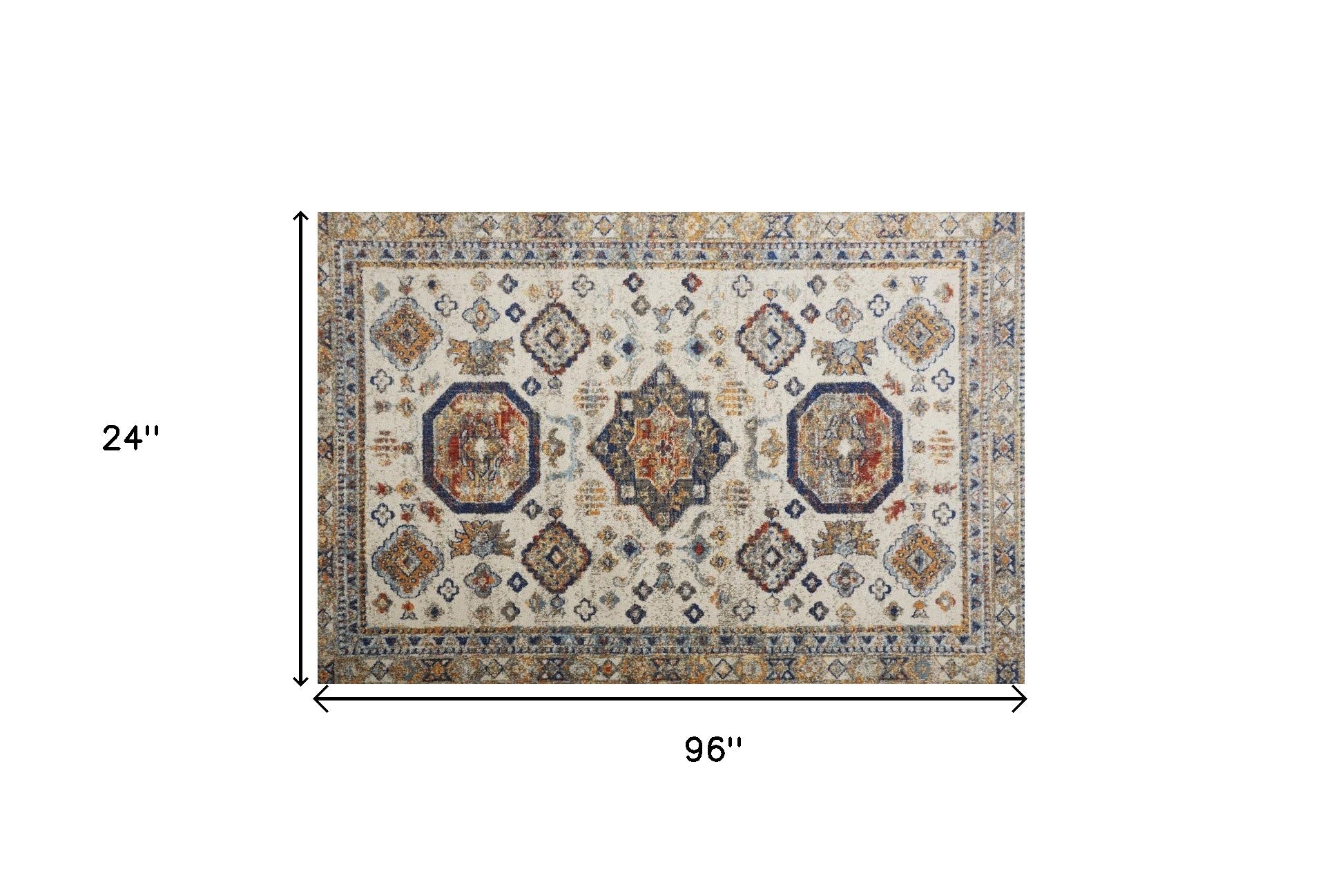 5' X 8' Gray Brown And Blue Floral Stain Resistant Area Rug