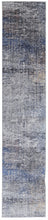5' X 8' Taupe Blue And Ivory Abstract Power Loom Distressed Stain Resistant Area Rug
