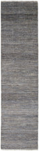 8' X 10' Gray Wool Striped Hand Knotted Area Rug