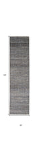 8' X 10' Gray Wool Striped Hand Knotted Area Rug