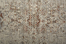 5' X 8' Tan Ivory And Orange Floral Power Loom Distressed Area Rug With Fringe