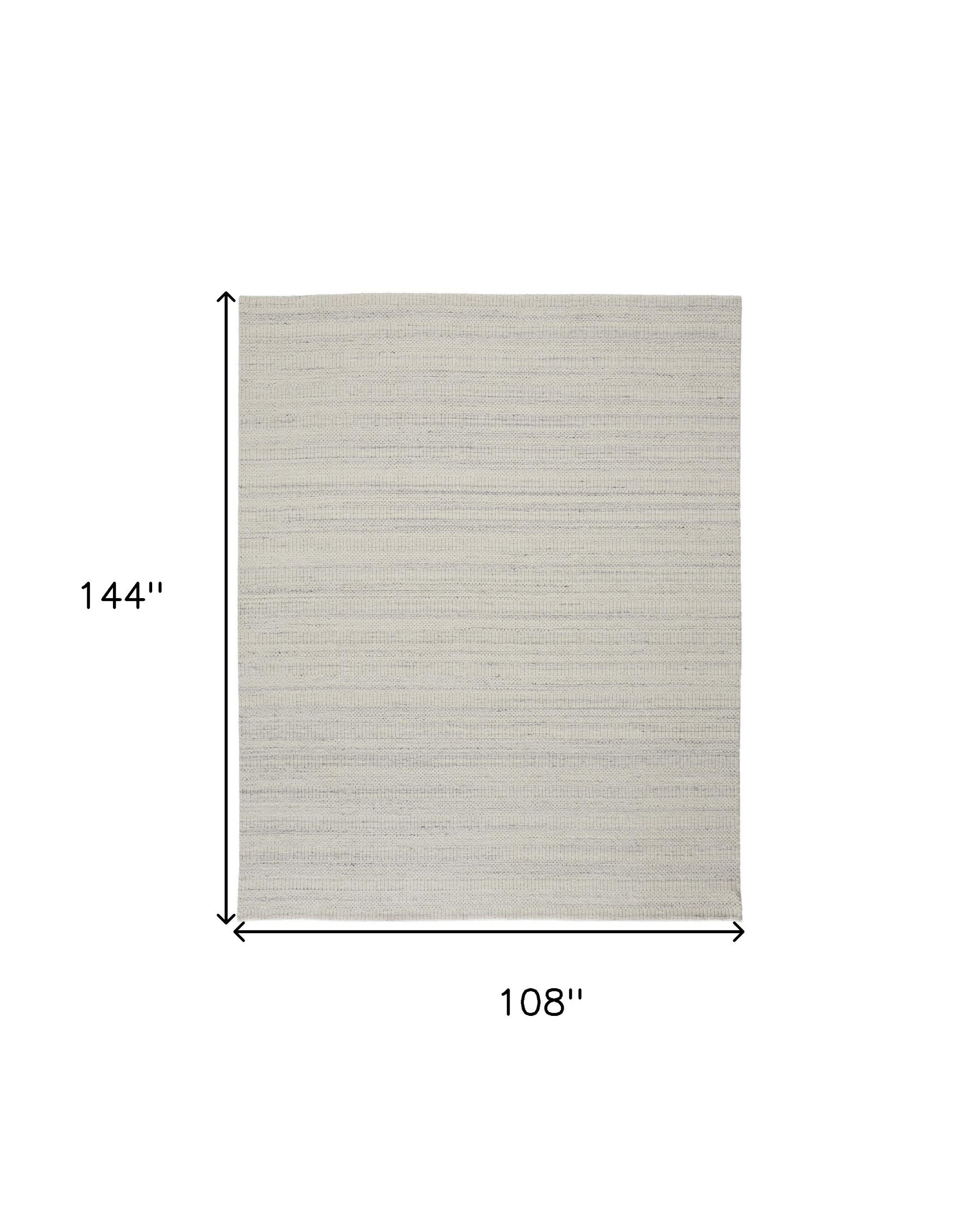 4' X 6' Ivory Wool Hand Woven Stain Resistant Area Rug