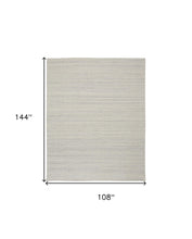 4' X 6' Ivory Wool Hand Woven Stain Resistant Area Rug