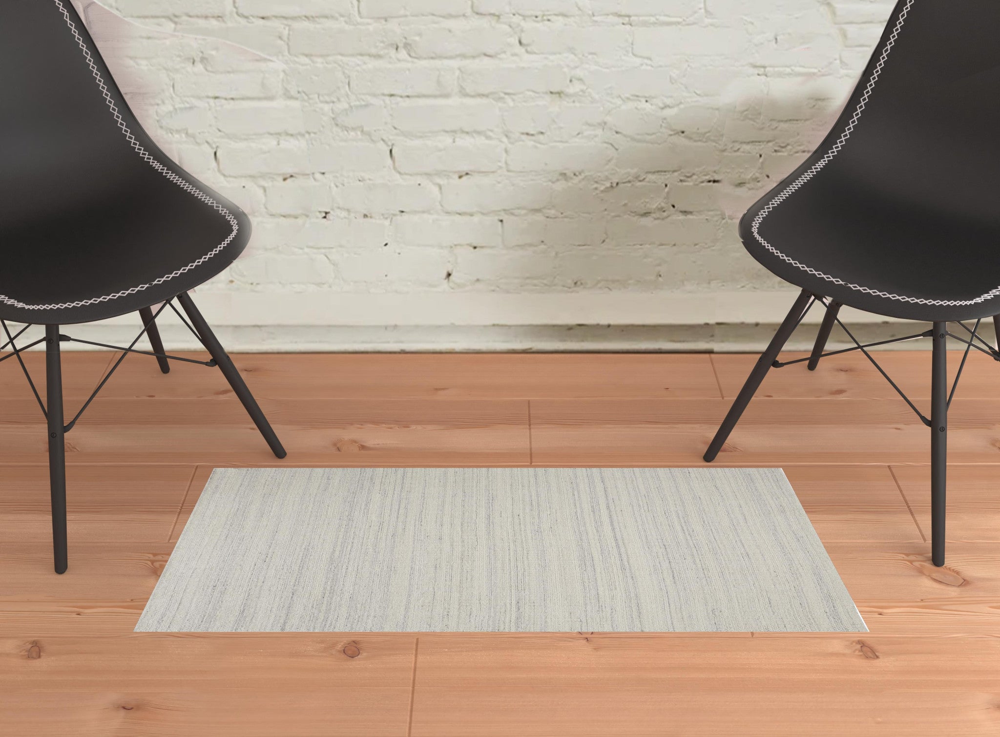 4' X 6' Ivory Wool Hand Woven Stain Resistant Area Rug