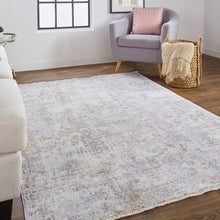 4' X 6' Ivory Tan And Taupe Abstract Stain Resistant Area Rug