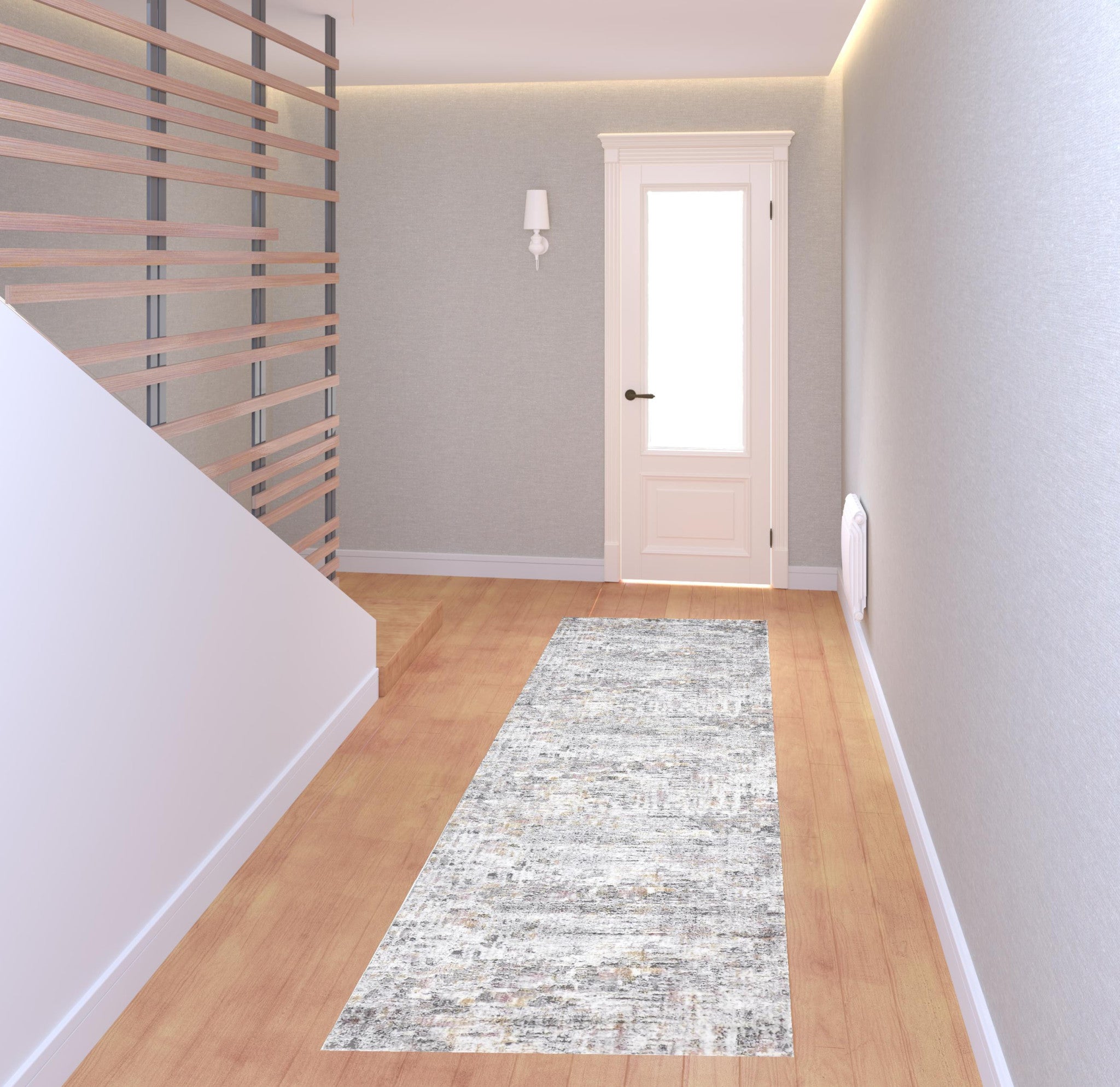 4' X 6' Ivory Tan And Taupe Abstract Stain Resistant Area Rug