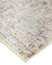 4' X 6' Ivory Tan And Taupe Abstract Stain Resistant Area Rug