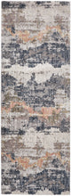 4' X 6' Blue Gray And Ivory Abstract Stain Resistant Area Rug