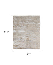 Tan Orange And Ivory Abstract Power Loom Distressed Area Rug - 4' x 6'